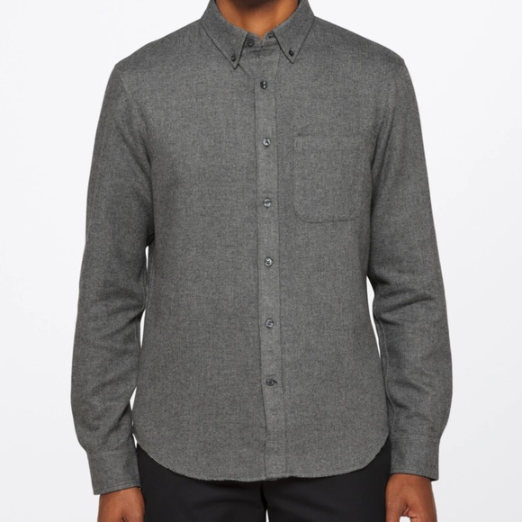 Doubleface Long Sleeve Shirt - Brand New - NEVER WORN - Dark Heather Grey